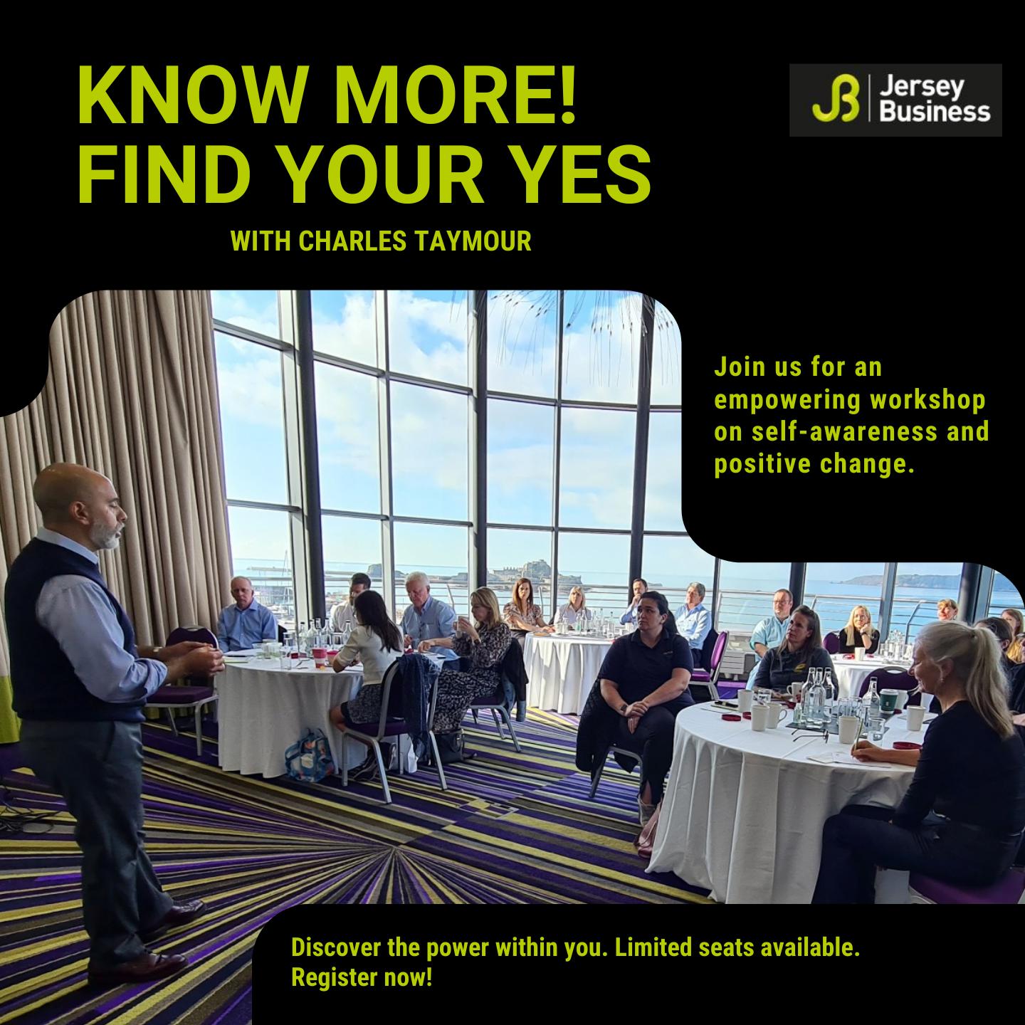 Workshop with people listening to the speaker