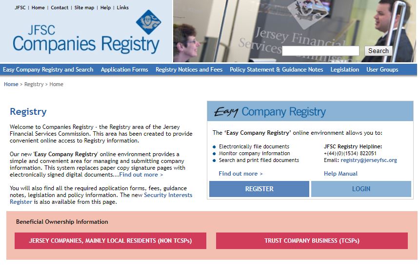 JFSC Easy company registry